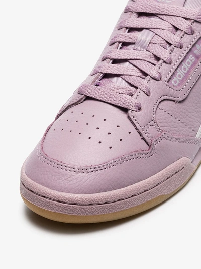 Shop Adidas Originals Adidas Light Purple Continental 80s Leather Sneakers