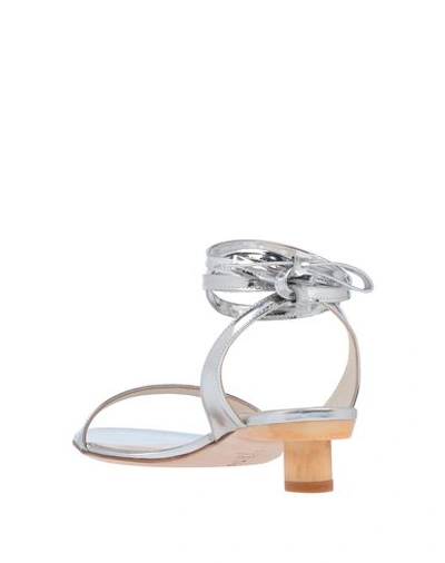 Shop Tibi Sandals In Silver