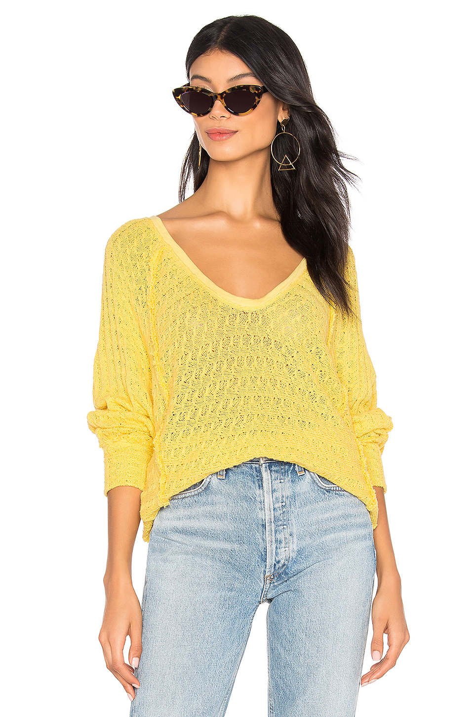 free people yellow top
