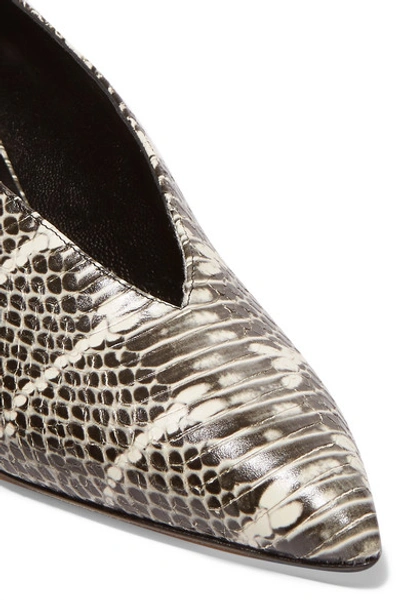 Shop Aeyde Camilla Snake-effect Leather Pumps In Snake Print