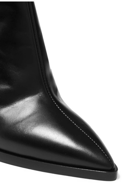Shop Aeyde Cherry Leather Ankle Boots In Black
