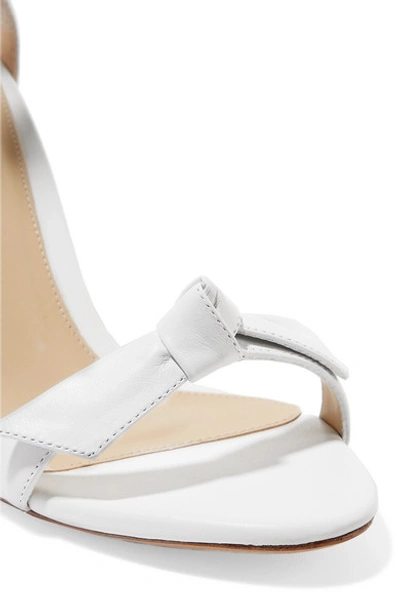 Shop Alexandre Birman Clarita Bow-embellished Leather Sandals In White