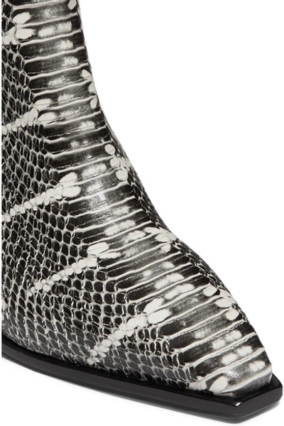 Shop Aeyde Kate Snake-effect Leather Ankle Boots In Snake Print