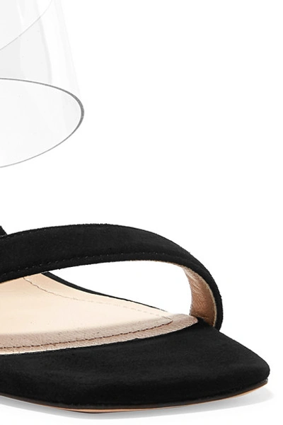 Shop Nicholas Kirkwood Peggy Pvc And Suede Mules In Black