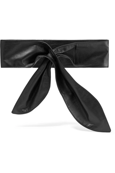 Shop Isabel Marant Kressy Leather Belt In Black