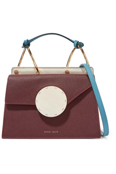 Shop Danse Lente Phoebe Bis Color-block Textured-leather Shoulder Bag In Brown