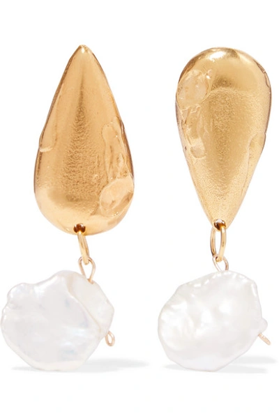 Shop Alighieri The Fear And The Desire Gold-plated Pearl Earrings