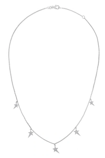 Shop Diane Kordas 5 Star 18-karat White Gold Diamond Necklace