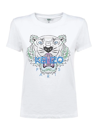 Shop Kenzo Tiger Printed T In White