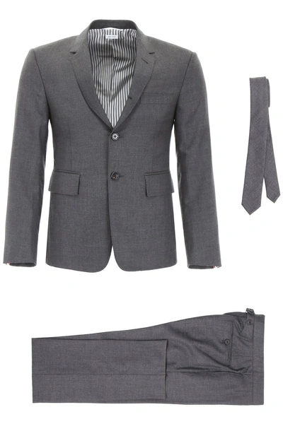 Shop Thom Browne Classic Twill Suit In Dark Grey