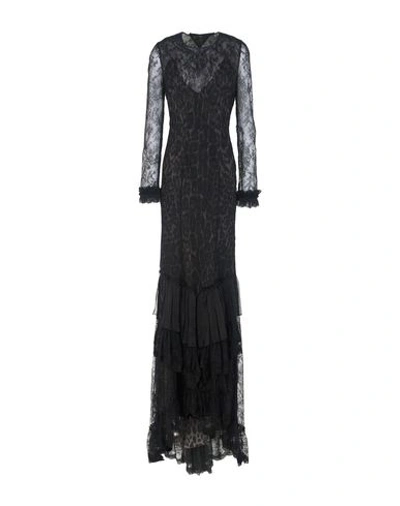 Shop Roberto Cavalli Long Dresses In Black