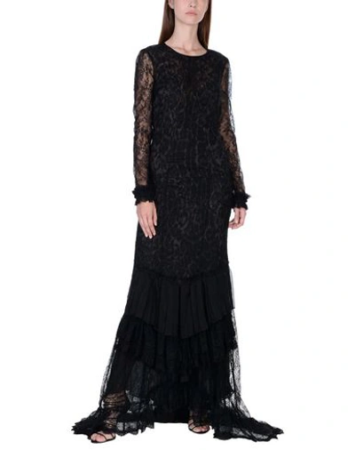 Shop Roberto Cavalli Long Dresses In Black