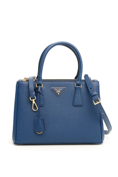 Shop Prada Saffiano Lux Galleria Bag In Bluette|blu
