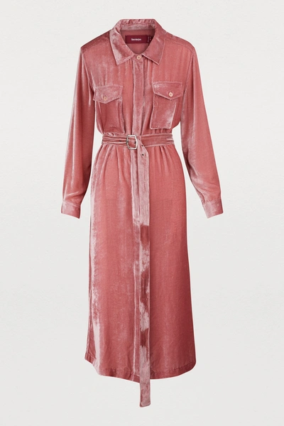 Shop Sies Marjan Silk Blend Imogene Dress In Dusty Rose