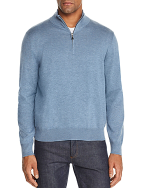 Brooks Brothers Half-zip Sweater In Blue | ModeSens