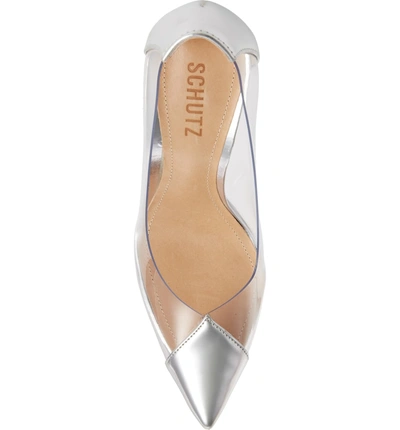 Shop Schutz Cendi Transparent Pump In Silver