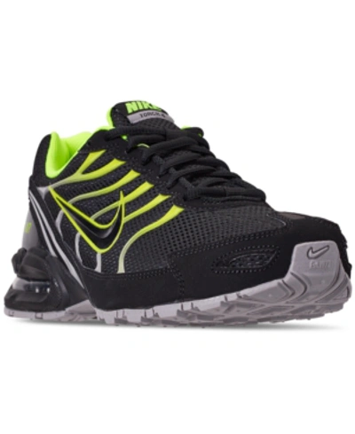 Shop Nike Men's Air Max Torch 4 Running Sneakers From Finish Line In Black/volt-atmosphere Gre