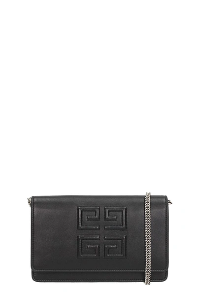 Shop Givenchy Emblem Chain Bag In Black