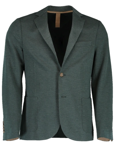 Shop Eleventy Laser Cut Stretch Jacket In Green