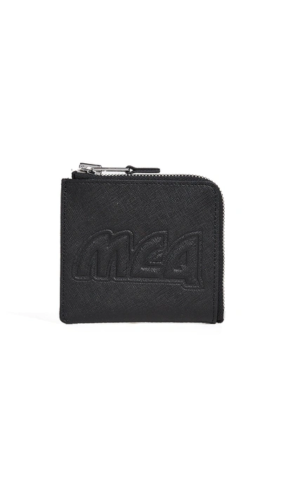 Shop Mcq By Alexander Mcqueen Zip Around Wallet In Black