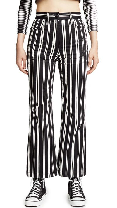 Shop Marc Jacobs Redux Grunge High Waist Trousers In Black/ivory