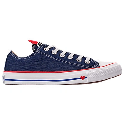 Shop Converse Women's Chuck Taylor All Star Low Top Casual Shoes, Blue - Size 9.0