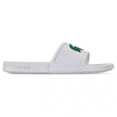 Shop Lacoste Men's Fraisier Slide Sandals In White