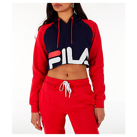 blue fila hoodie women's