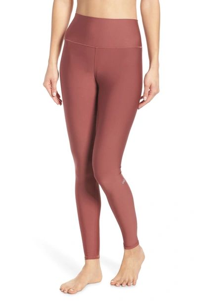 Shop Alo Yoga Airbrush Tech Lift High Waist Leggings In Rosewood