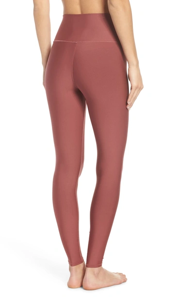 Shop Alo Yoga Airbrush Tech Lift High Waist Leggings In Rosewood