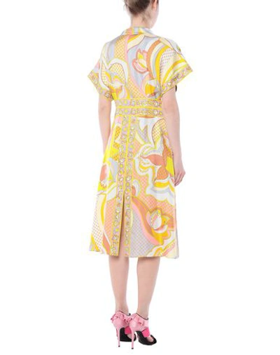 Shop Emilio Pucci Knee-length Dress In Yellow