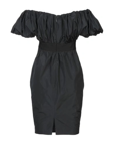 Shop Msgm Short Dress In Black