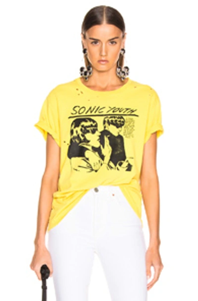 Shop R13 Sonic Youth Boy Tee In Yellow