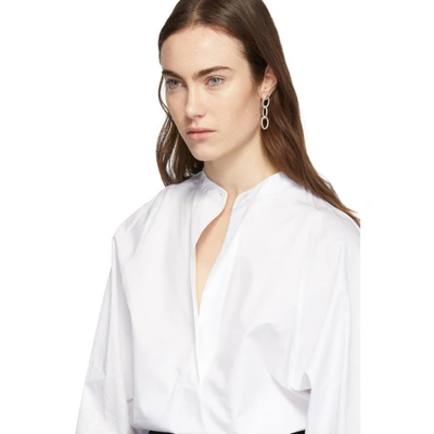 Shop Tibi White Double Button Blouse