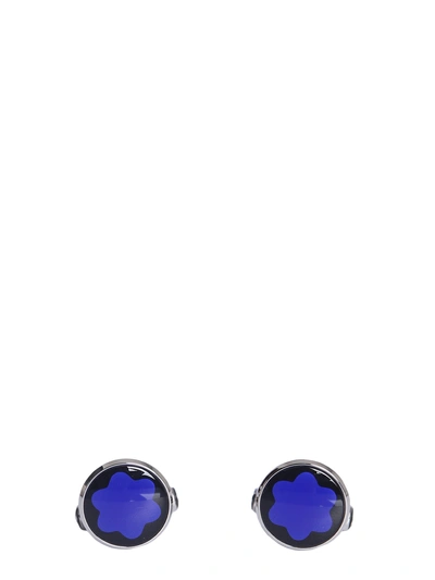 Shop Montblanc Cufflinks With Logo In Blue