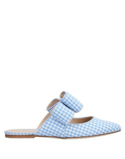 Shop Polly Plume Mules And Clogs In Azure