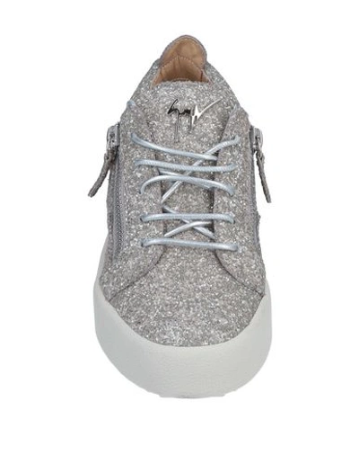 Shop Giuseppe Zanotti Woman Sneakers Grey Size 5 Textile Fibers