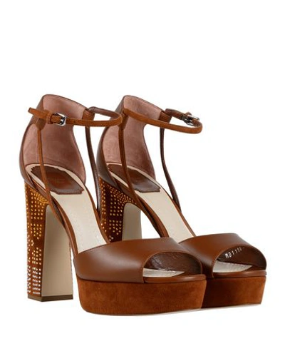 Shop Dior Sandals In Tan