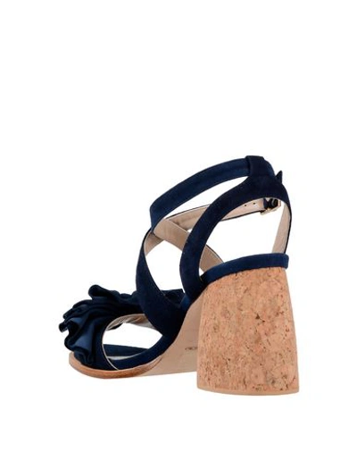 Shop Paloma Barceló Sandals In Dark Blue