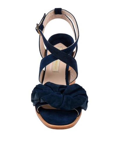 Shop Paloma Barceló Sandals In Dark Blue