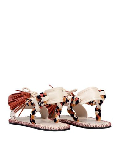 Shop Carven Sandals In Ivory