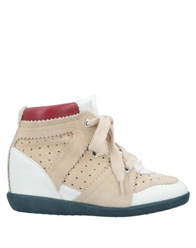 Shop Isabel Marant Sneakers In Beige