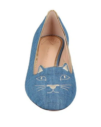 Shop Charlotte Olympia Ballet Flats In Blue