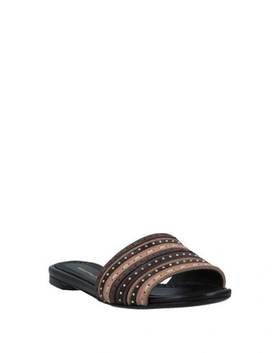 Shop Ermanno Scervino Sandals In Dark Brown