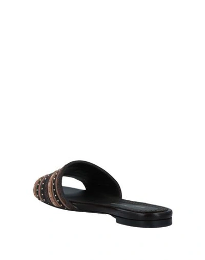 Shop Ermanno Scervino Sandals In Dark Brown