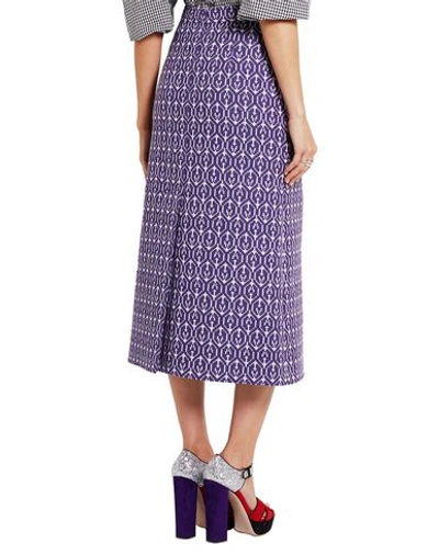 Shop Miu Miu Midi Skirts In Purple
