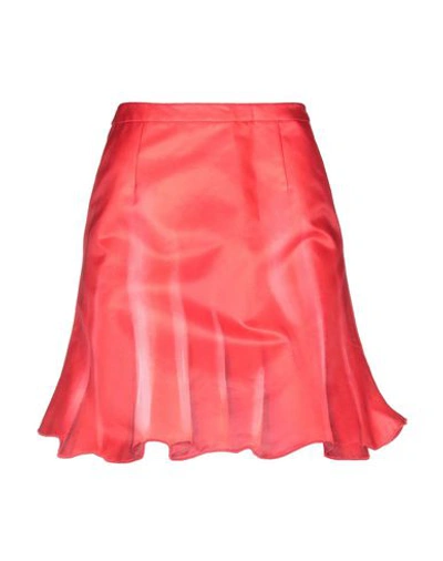 Shop Moschino Midi Skirts In Red