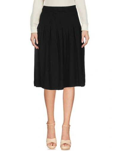 Shop Pierre Balmain Knee Length Skirt In Black