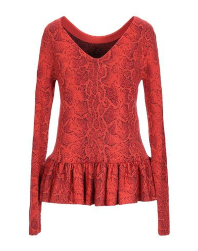 Shop Chloé Woman Sweater Red Size M Viscose, Cotton, Polyamide, Elastane