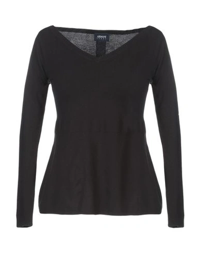 Shop Armani Jeans Sweater In Black